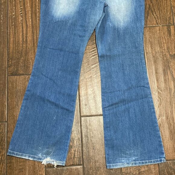 VTG, Leí  Jeans Blue Flare & Wide Leg Denim Junior Size 15 - Picture 3 of 12